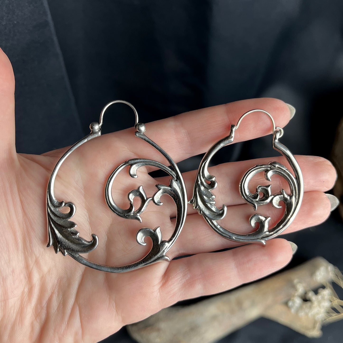 Gotische Ornament Ohrringe • Silber