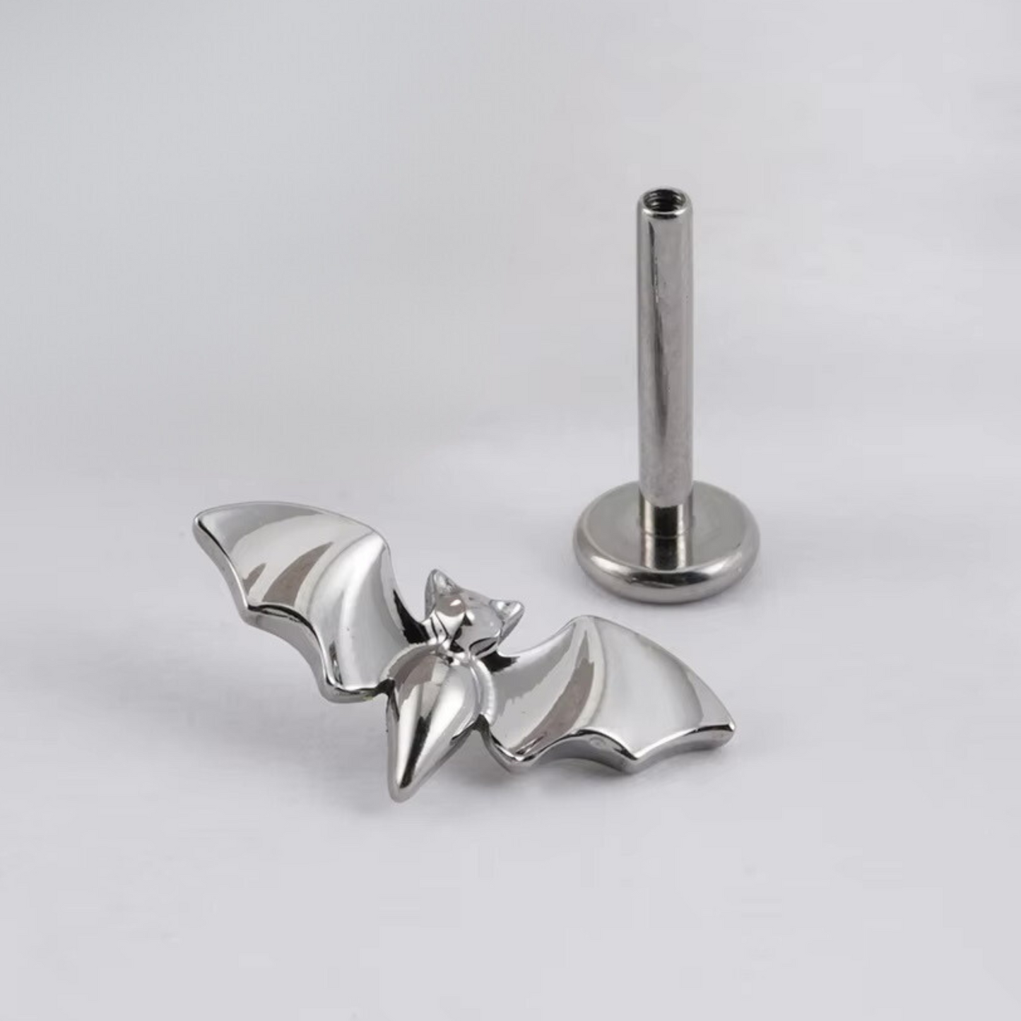 Silver Bat Piercing Stud