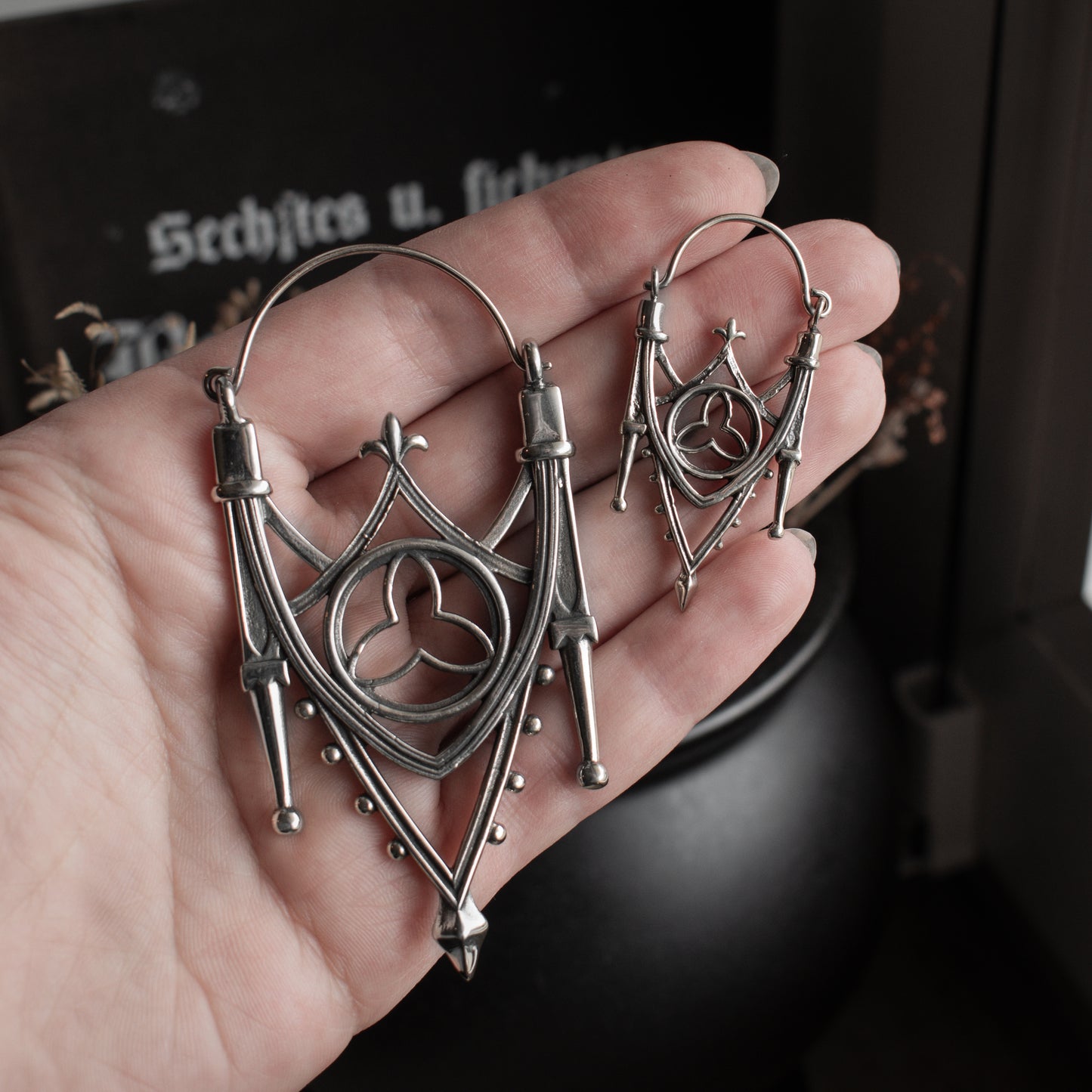 Golden Gothic Arch Earrings