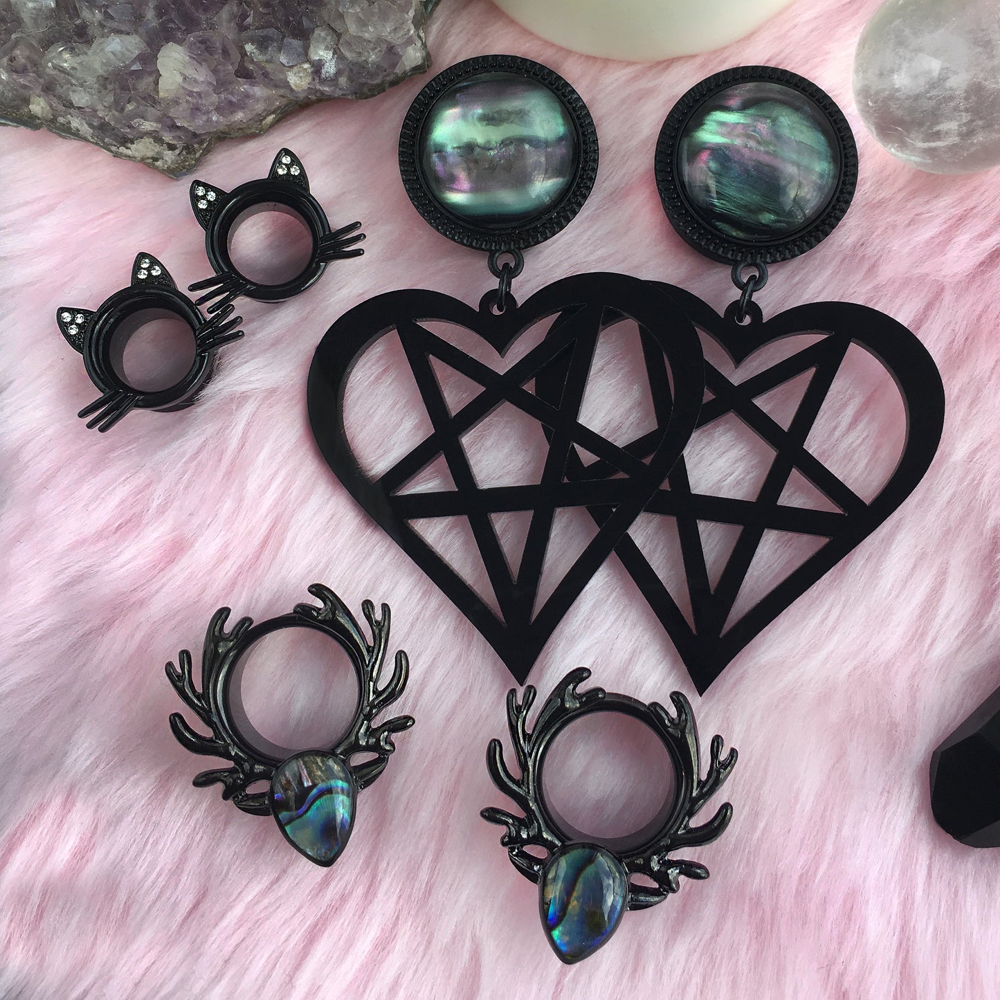 Black Kitty Tunnel #835 - Fux Jewellery