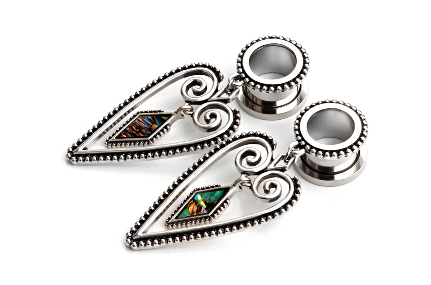 Silver Cosmic Heart Tunnel #856 - Fux Jewellery