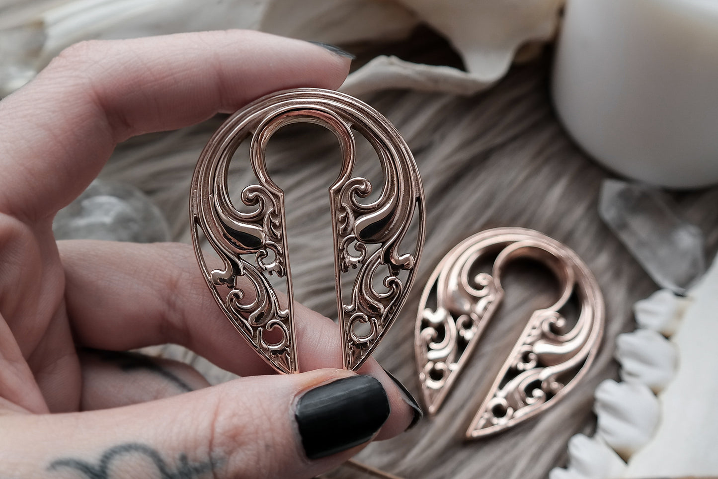 Rose Gold Antheia Hangers #EW34-RG - Fux Jewellery