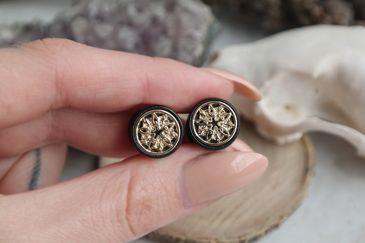 golden Oracle Mandala Plugs #WP01 - Fux Jewellery