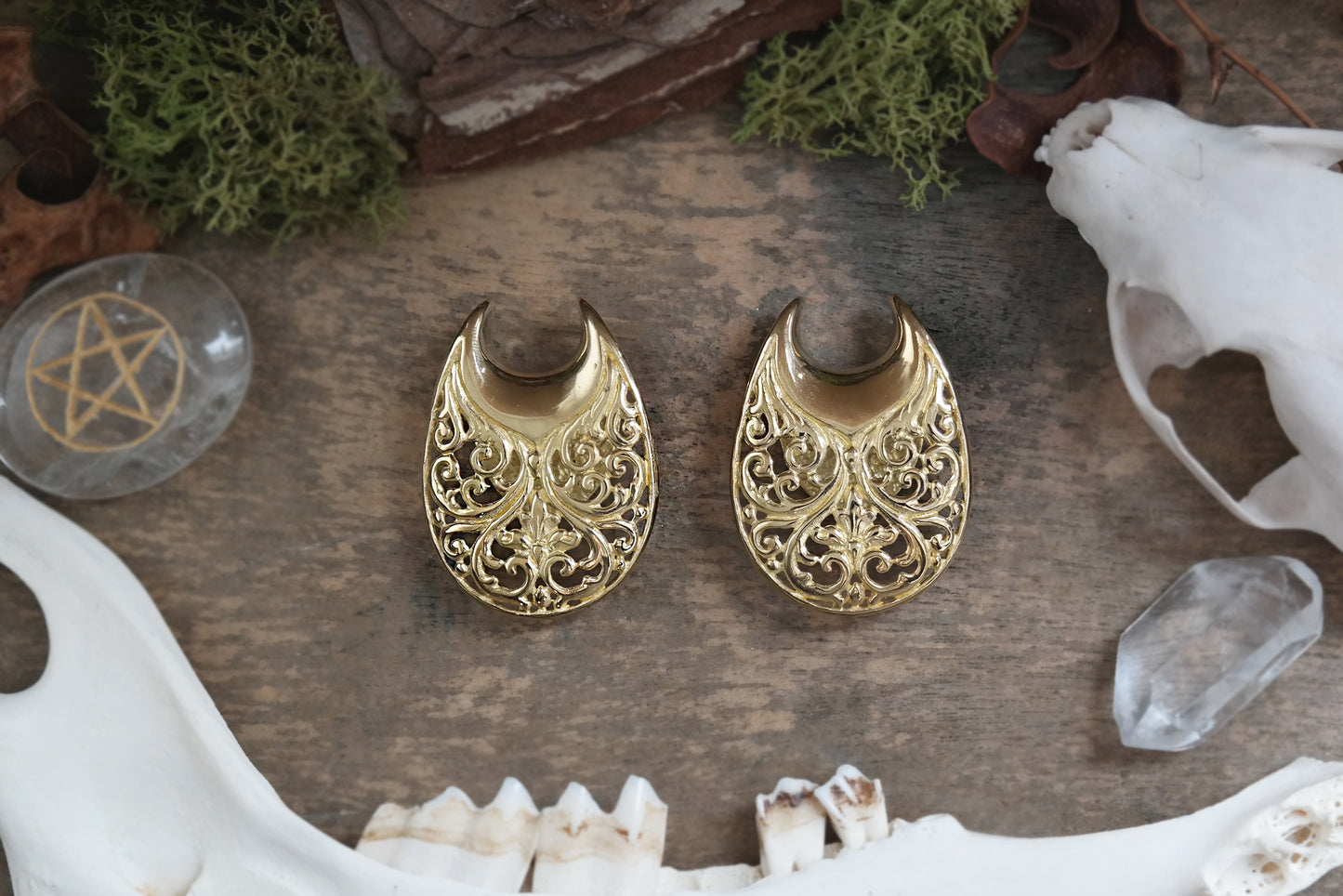 Golden Nataraja Brass Hangers #BH02 - Fux Jewellery