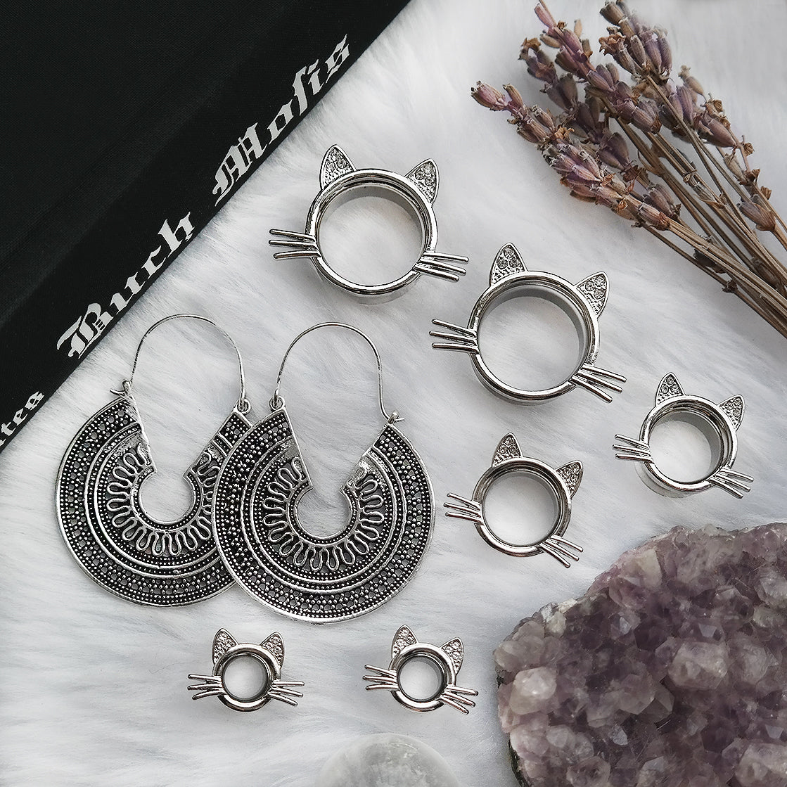 Silver Kitty Tunnel #834 - Fux Jewellery