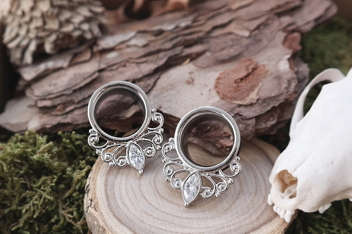 Silver Elven Crystal Tunnel #841 - Fux Jewellery