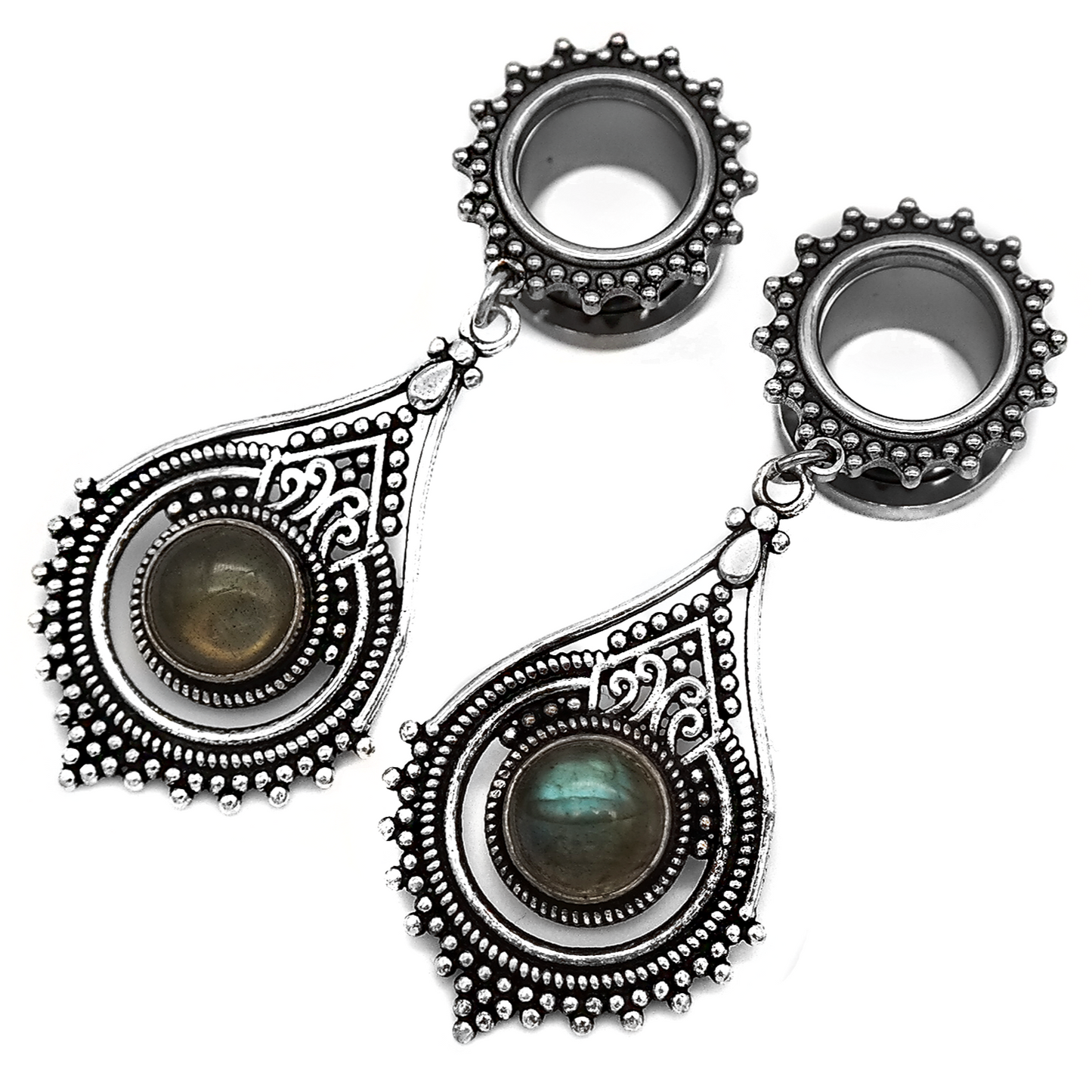 Silver Labradorite Boho Tunnel #LT01 - Fux Jewellery