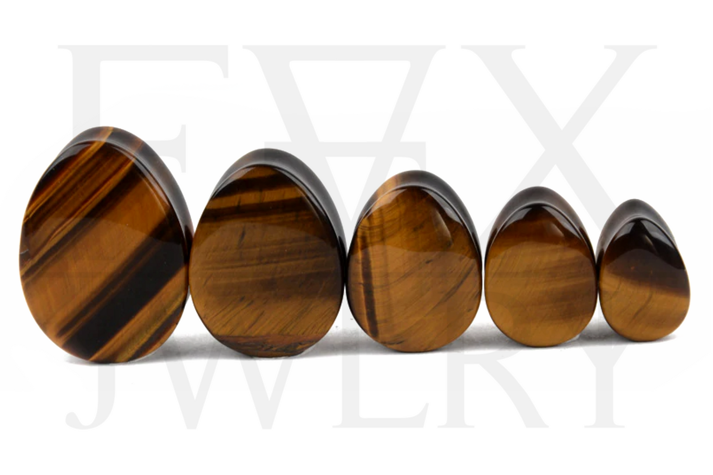 Tiger's Eye Teardrop Plugs