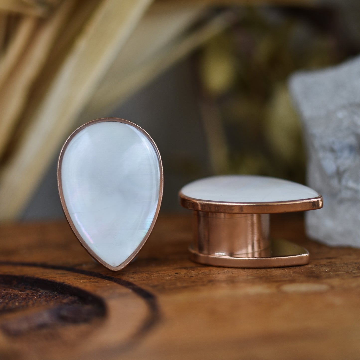 Rose Gold Teardrop Plug Hangers
