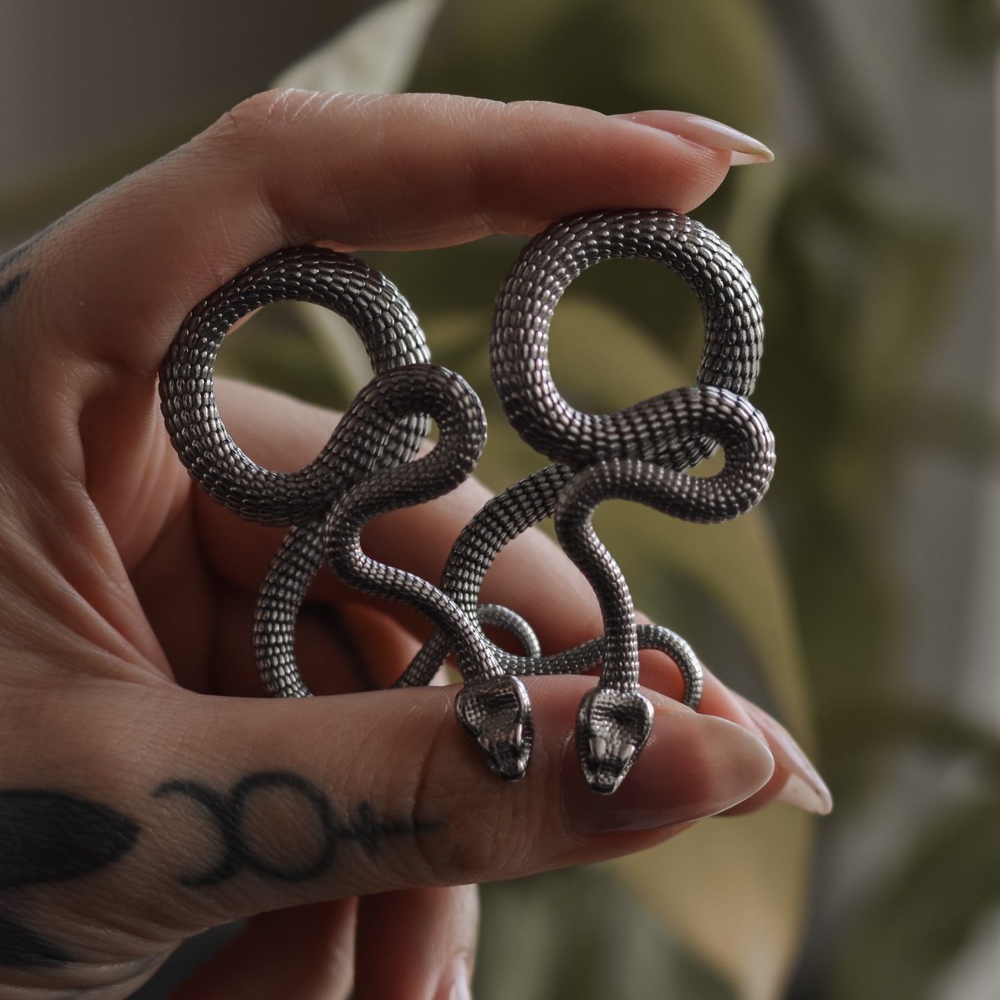 Silver Snake Ear Hangers