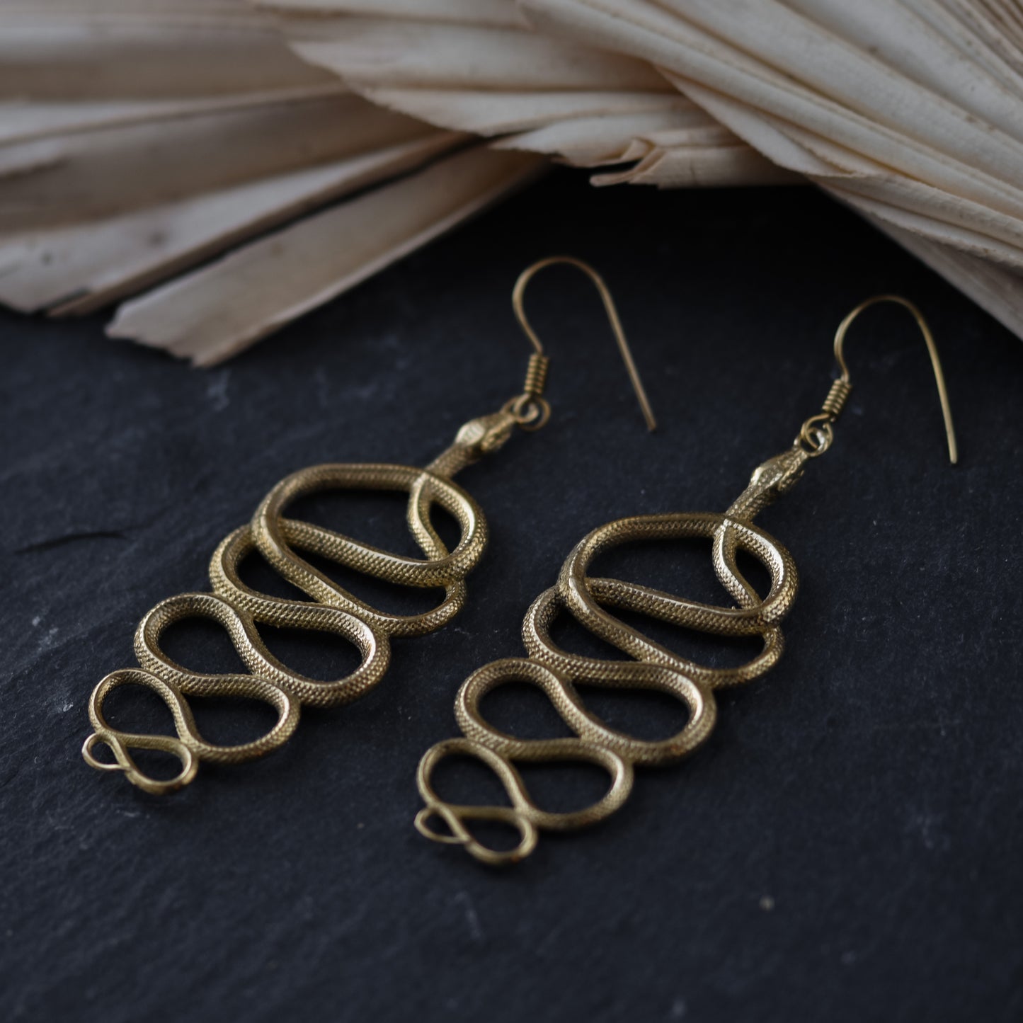 Golden Serpent Earrings