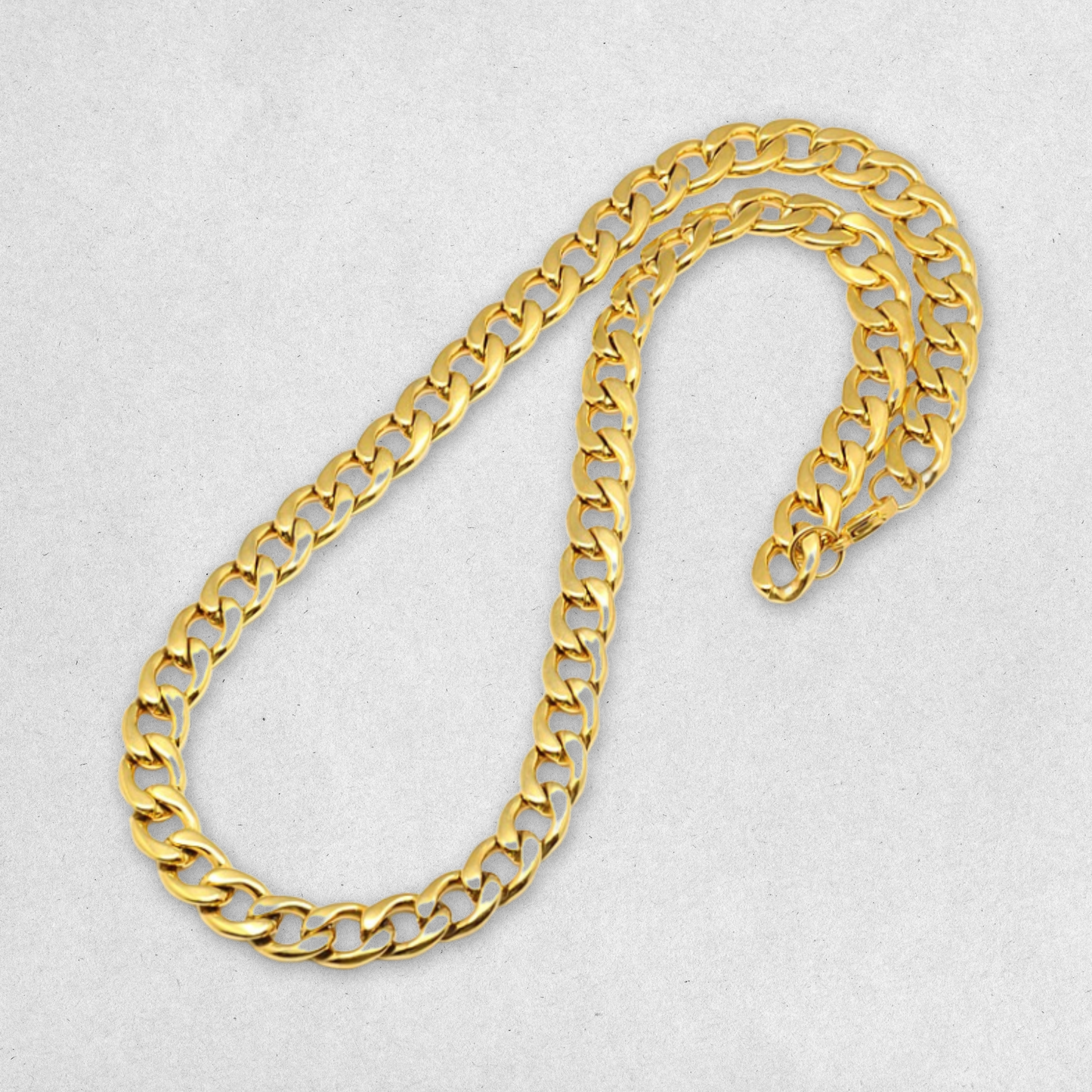 Golden Stainless Steel Chunky Chain Necklace