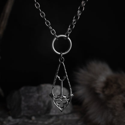 Silberne Kathedral Tropfen Choker