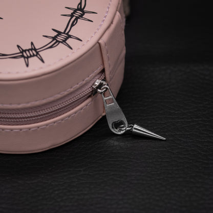 Pink Barbed Wire Heart Jewellery Case