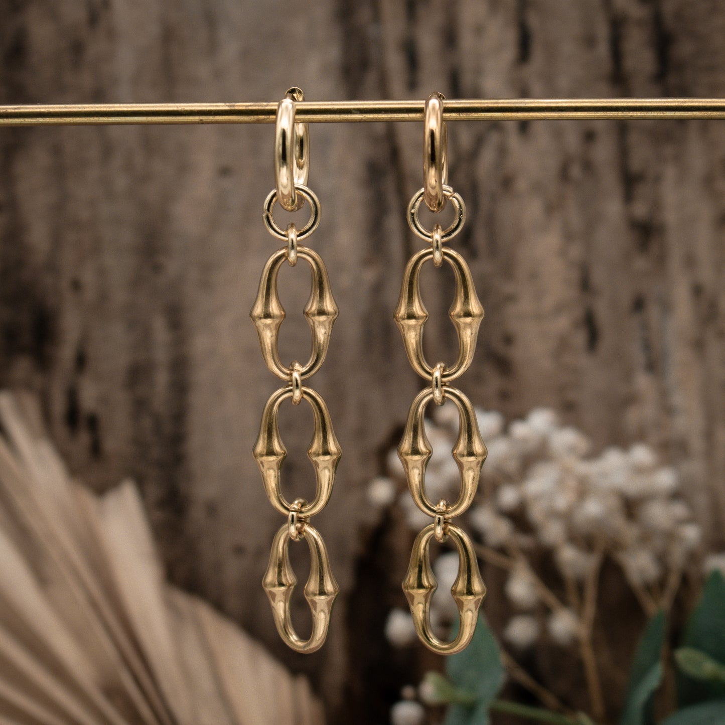 Golden Gotik Chain Earrings