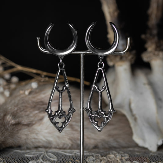 Silberne Kathedral Tropfen Saddle Hanger