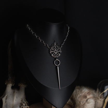 Silver Cathedral Heart Choker