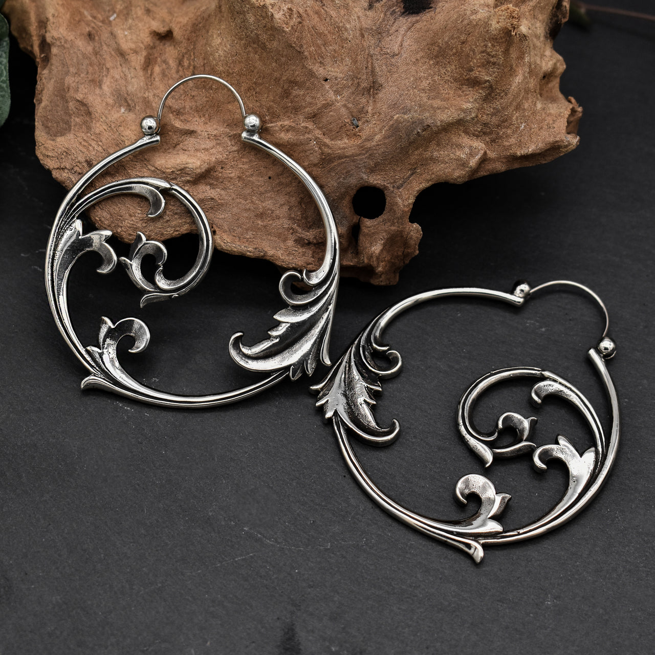 Gothic Ornament Earrings • Silver
