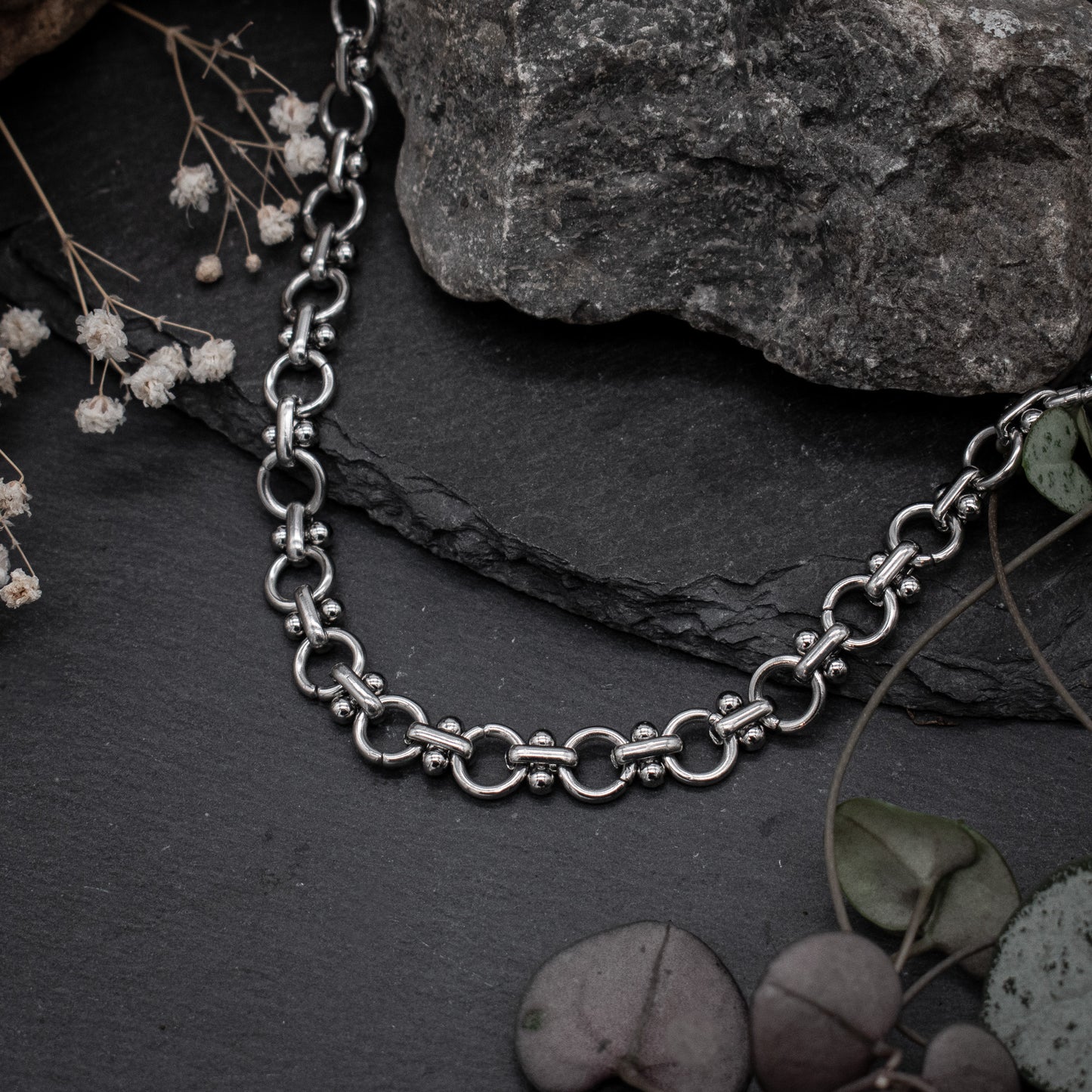 Silver Shackle Choker