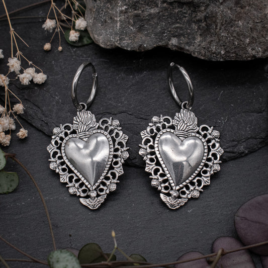 Silver Sacred Heart Hoops