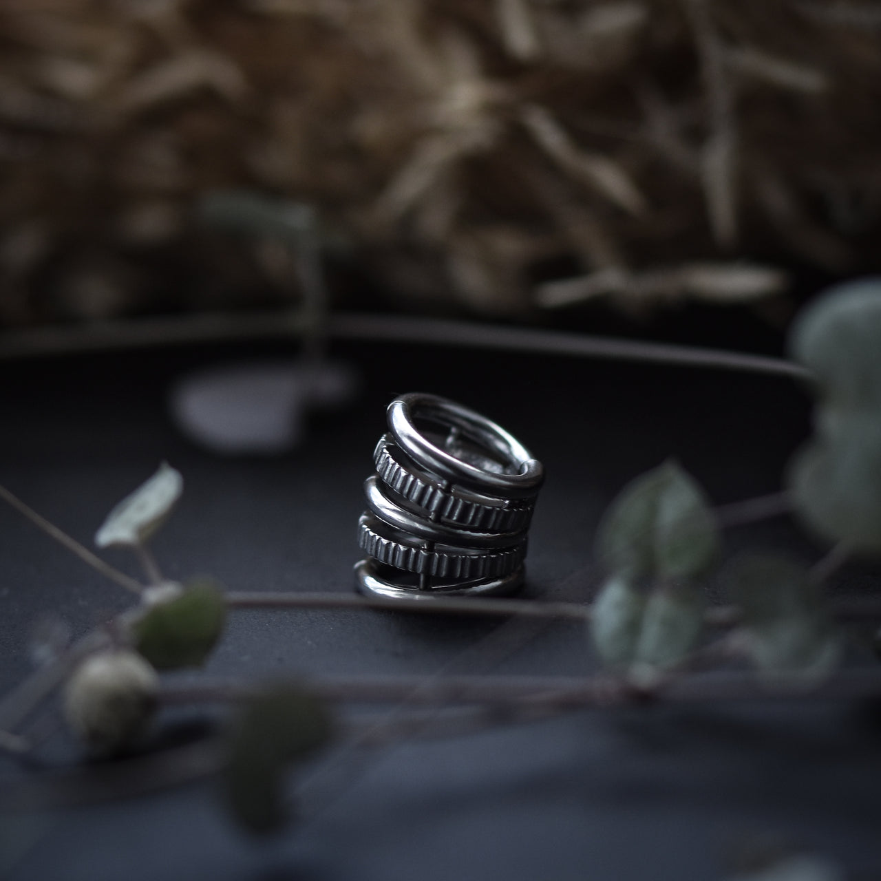 Silver Multi Ring Cuff