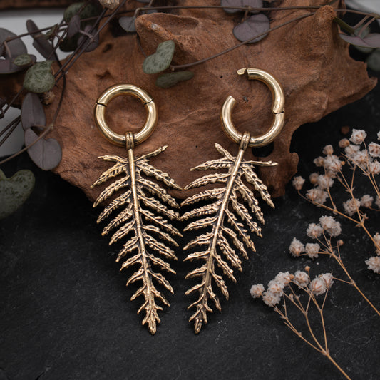 Golden Fern Clicker Ear Weights