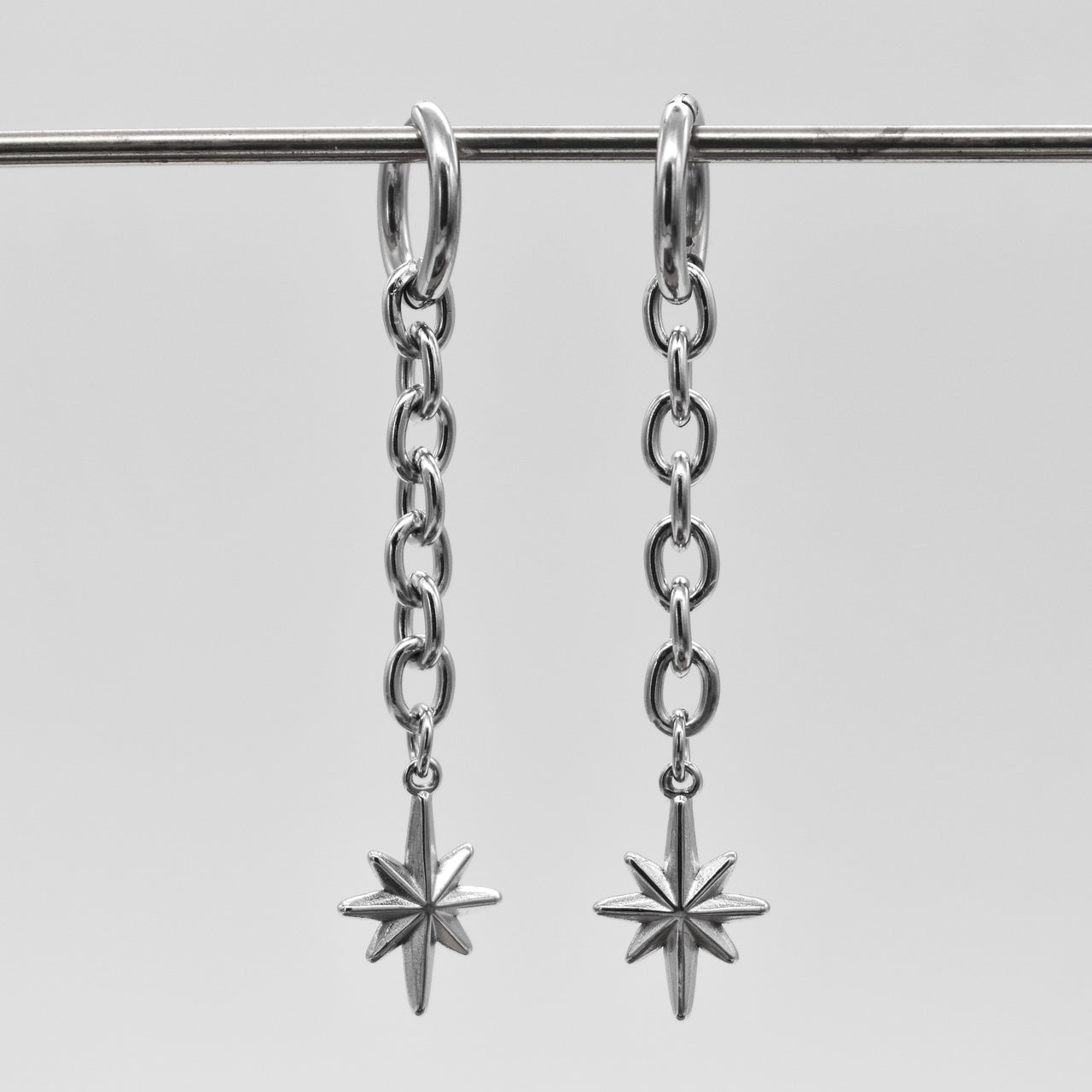 Silver Fortuna Chain Earrings