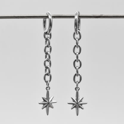 Silver Fortuna Chain Earrings