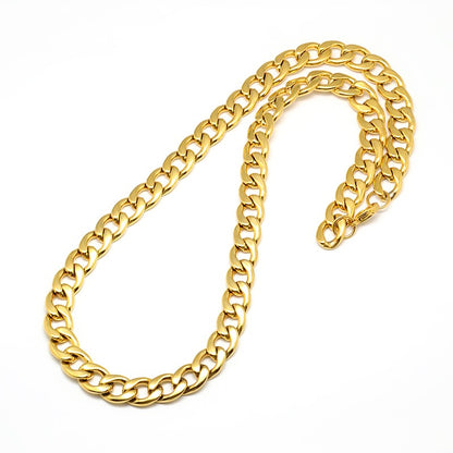 Golden Stainless Steel Chunky Chain Necklace