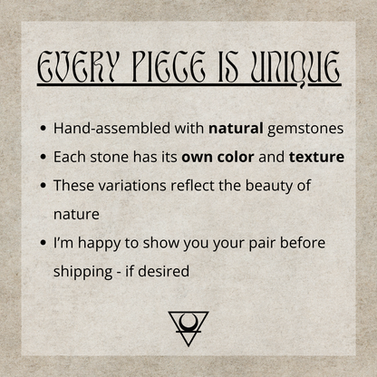 Golden Gemstone Tribal Earrings