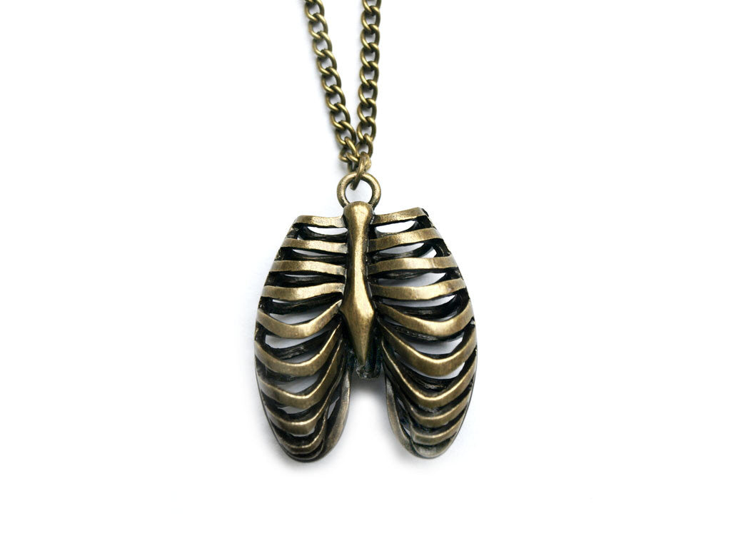 Bronze Rib Cage Necklace #N16 - Fux Jewellery
