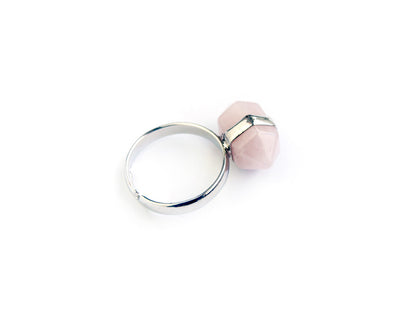 Rose Quarz Crystal Ring #431 - Fux Jewellery