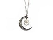 silver Magic Moon Necklace #N15 - Fux Jewellery