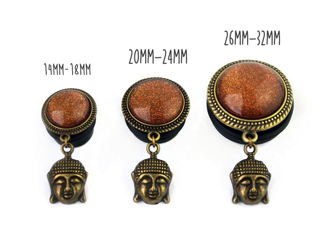Bronze Buddah Plugs • 16mm - Fux Jewellery