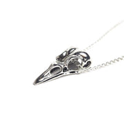Silver Raven Skull Necklace #N10 - Fux Jewellery