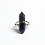 Amethyst Crystal Point Ring #R04 - Fux Jewellery