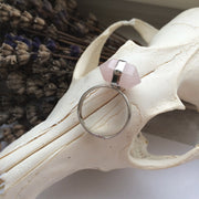 Rose Quarz Crystal Ring #431 - Fux Jewellery