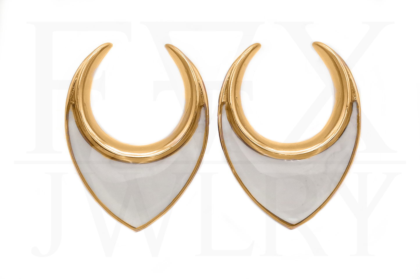 Golden Pearl Ear Hangers
