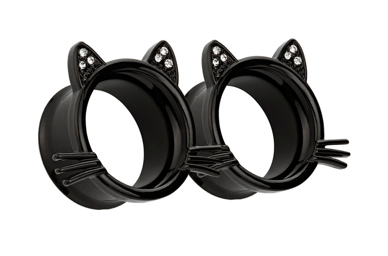 Black Kitty Tunnel #835 - Fux Jewellery