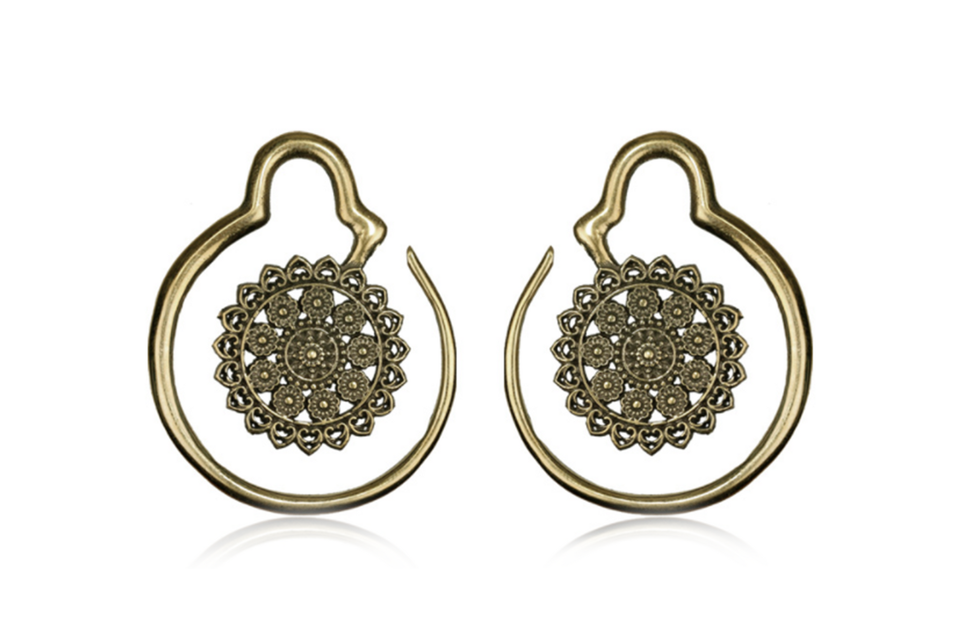 bronze Mandala Ear Weights #EW06 - Fux Jewellery