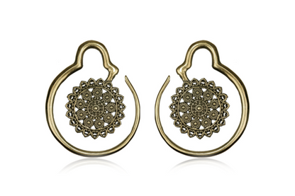 bronze Mandala Ear Weights #EW06 - Fux Jewellery