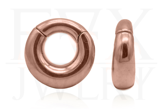 Rose Gold Minimalistic Ring Ear Weights