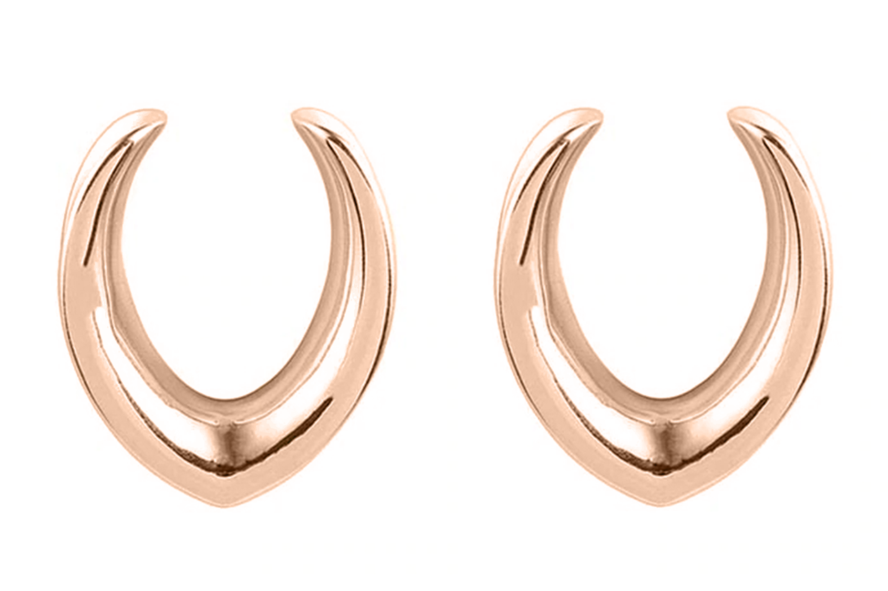 Rose Gold V-Shaped Saddle Hangers #SH03 - Fux Jewellery