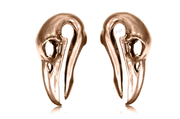 Rose Gold Raven Skull Ear Weights #BH13-RG - Fux Jewellery