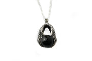 Silver Onyx Claw Necklace #N66 - Fux Jewellery