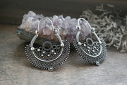 Silver Boho Hoop Earrings #569 - Fux Jewellery