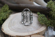 silver 'Seed of Life' Ring #707 - Fux Jewellery