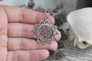 Silver Seed of Life Mandala Necklace #N51 - Fux Jewellery