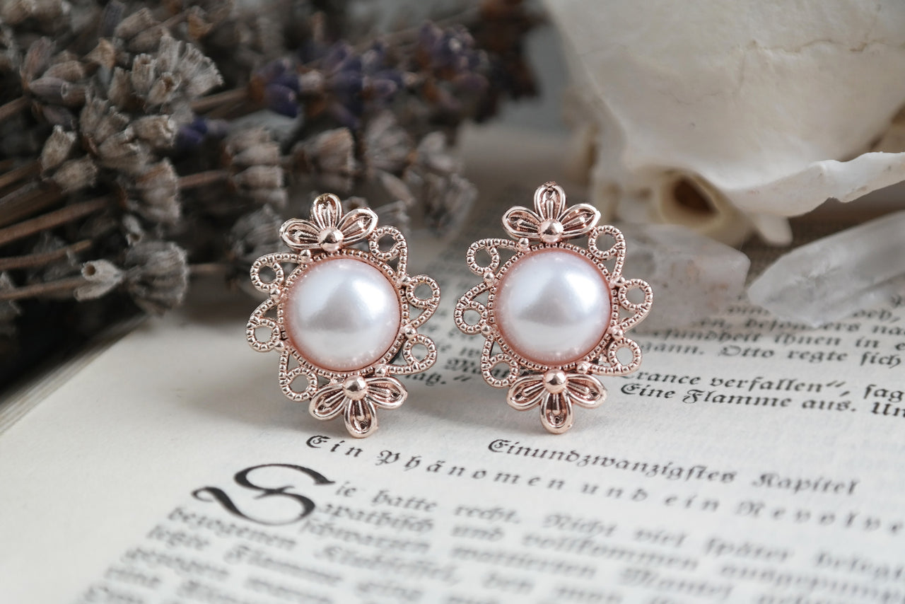 small roségold Pearl Plugs #710 - Fux Jewellery