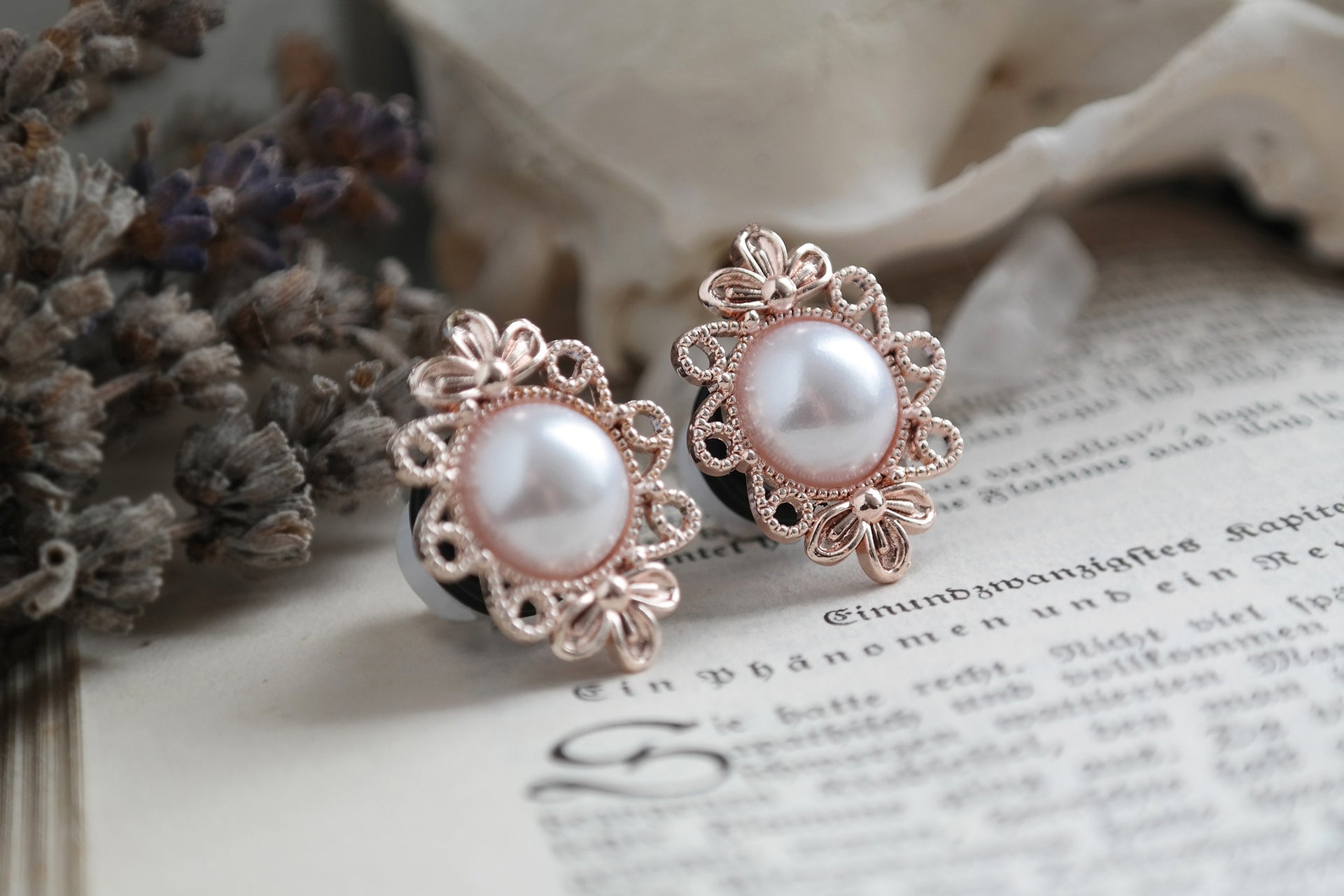 small roségold Pearl Plugs #710 - Fux Jewellery